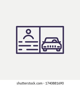 Outline driver license icon.driver license vector illustration. Symbol for web and mobile