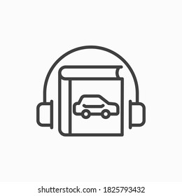 Outline driving rules e-book icon.Driving rules e-book vector illustration. Symbol for web and mobile