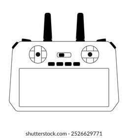 Outline Drone Controller. Remote controller for a video drone outline vector icon.