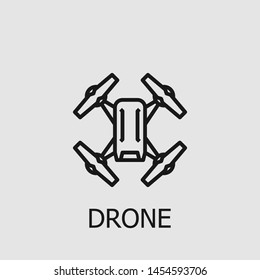 Outline drone vector icon. Drone illustration for web, mobile apps, design. Drone vector symbol.