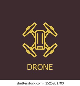Outline drone vector icon. Drone illustration for web, mobile apps, design. Drone vector symbol.