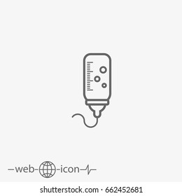outline drop counter vector icon