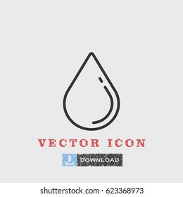 Outline drop   icon ilustration vector symbol