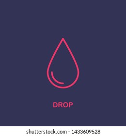 Outline drop icon.drop vector illustration. Symbol for web and mobile