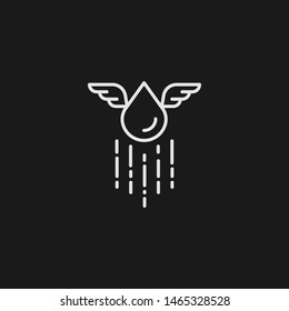 Outline drop vector icon. Drop illustration for web, mobile apps, design. Drop vector symbol.