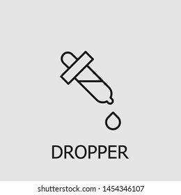 Outline dropper vector icon. Dropper illustration for web, mobile apps, design. Dropper vector symbol.