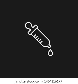 Outline dropper vector icon. Dropper illustration for web, mobile apps, design. Dropper vector symbol.