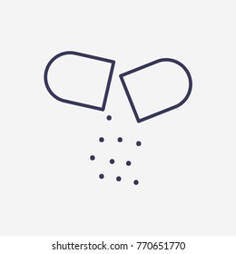 Outline drug icon illustration vector symbol 