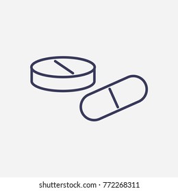 Outline drug icon illustration vector symbol