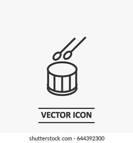 Outline drum  icon illustration vector symbol