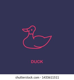 Outline duck icon.duck vector illustration. Symbol for web and mobile