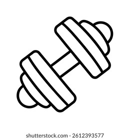 Outline of Dumbbells on white background