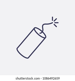 Outline dynamit icon illustration,vector tnt sign,bomb symbol