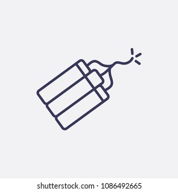 Outline dynamit icon illustration,vector tnt sign,bomb symbol