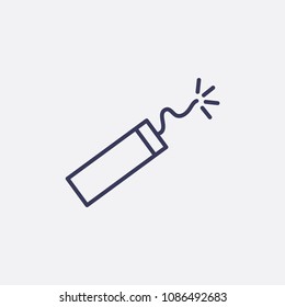Outline dynamit icon illustration,vector tnt sign,bomb symbol