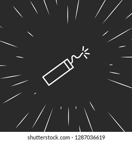 Outline dynamite icon illustration isolated vector sign symbol