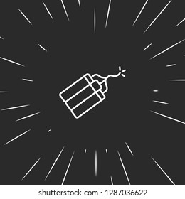 Outline dynamite icon illustration isolated vector sign symbol