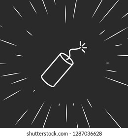 Outline dynamite icon illustration isolated vector sign symbol