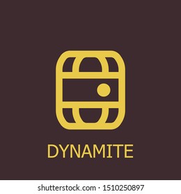 Outline dynamite vector icon. Dynamite illustration for web, mobile apps, design. Dynamite vector symbol.