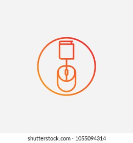 Outline e book icon.gradient illustration isolated vector sign symbol