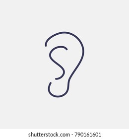 Outline ear icon illustration isolated vector sign symbol