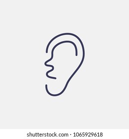 Outline ear icon illustration vector symbol