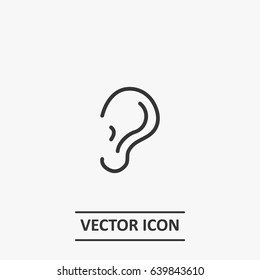 Outline  ear  icon illustration vector symbol