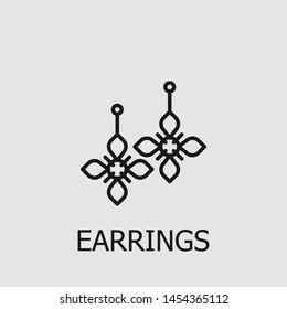 Outline earrings vector icon. Earrings illustration for web, mobile apps, design. Earrings vector symbol.