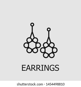 Outline earrings vector icon. Earrings illustration for web, mobile apps, design. Earrings vector symbol.