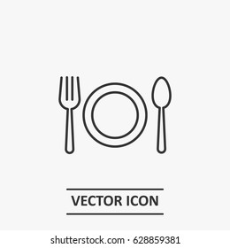 Outline eat food   icon illustration vector symbol