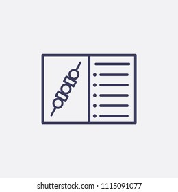 Outline eat menu icon illustration,vector food  sign symbol