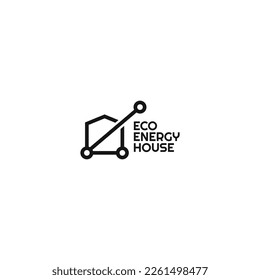 diseño de diseño de diseño del logotipo de eco energy house, inspiración vectorial de idea. eco home, ecoenergy home service logo diseño vector ilustración con estilos modernos y sencillos