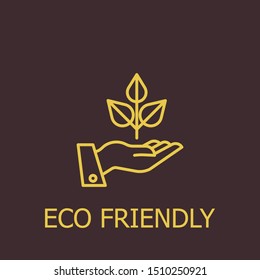 Outline eco friendly vector icon. Eco friendly illustration for web, mobile apps, design. Eco friendly vector symbol.