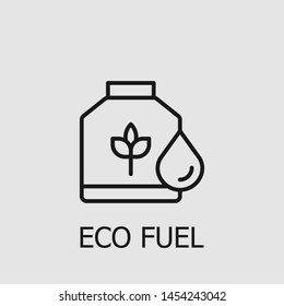 Outline eco fuel vector icon. Eco fuel illustration for web, mobile apps, design. Eco fuel vector symbol.