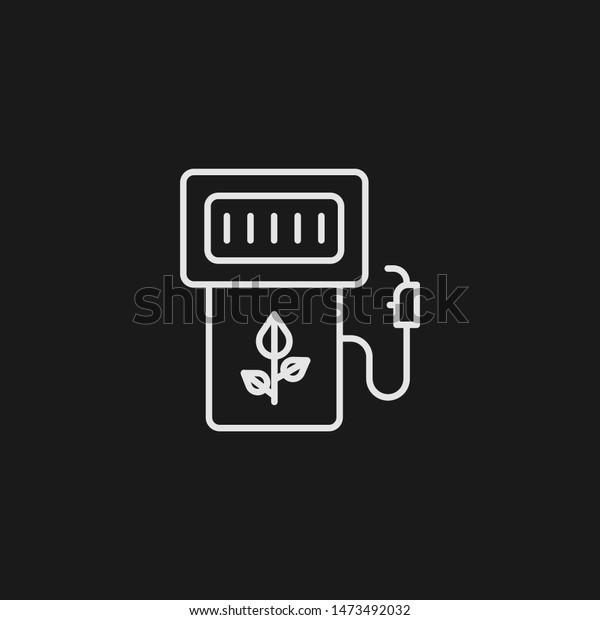 Outline eco fuel vector\
icon. Eco fuel illustration for web, mobile apps, design. Eco fuel\
vector symbol.