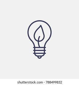 Outline eco lamp icon illustration isolated vector sign symbol
