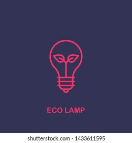 Outline eco lamp icon.eco lamp vector illustration. Symbol for web and mobile