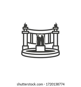 Outline Ecuador Guayas Guayaquil City cityscape monument symbol building. Trendy Vector Illustration linear art design style. Business Travel and Tourism Concept with Historic Architecture.