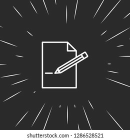 Outline edit document icon illustration isolated vector sign symbol