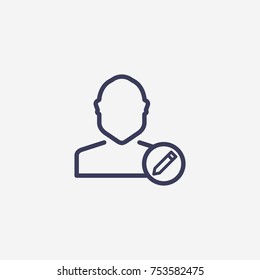 Outline edit user icon illustration vector symbol