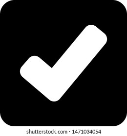 Outline effect tickmark under a square box