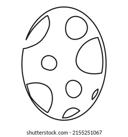 outline egg decoration easter isolated on white background