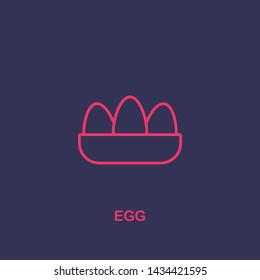 Outline egg icon.egg vector illustration. Symbol for web and mobile