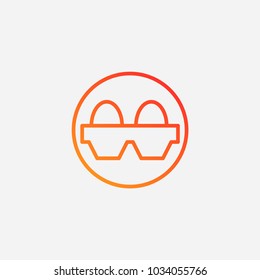 Outline egg icon.gradient illustration isolated vector sign symbol