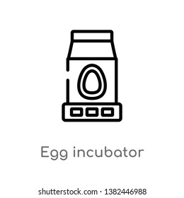 outline egg incubator vector icon. isolated black simple line element illustration from future technology concept. editable vector stroke egg incubator icon on white background