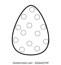 outline eggs easter with points decoration to celebration