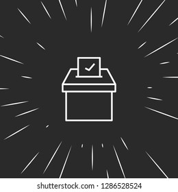 Outline election box icon illustration isolated vector sign symbol