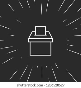 Outline election box icon illustration isolated vector sign symbol