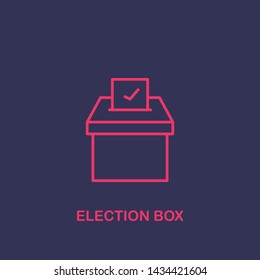 Outline election box icon.election box vector illustration. Symbol for web and mobile