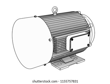 outline electric motor vector 